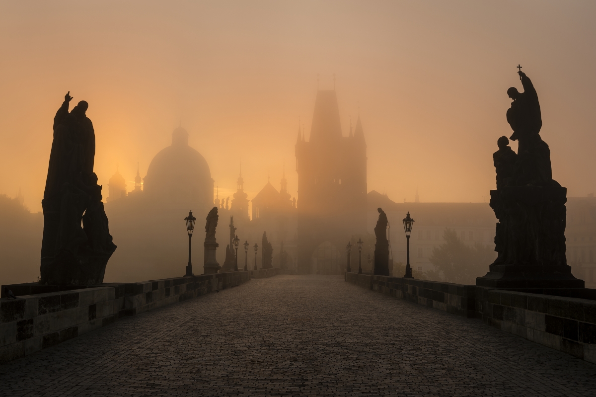 Praha - ranní Karlův most